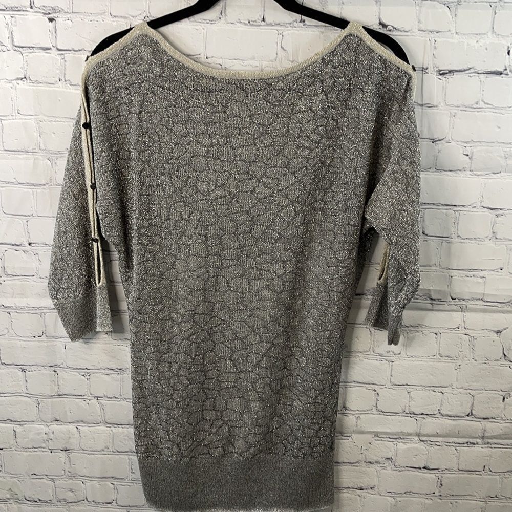 Cach Tunic Top - Size Small - Gold Metallic Shimm… - image 4